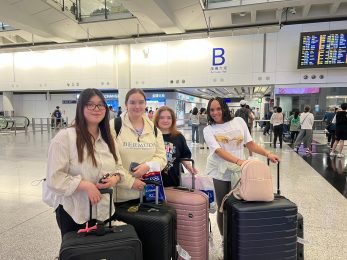 Arriving at Hong Kong Airport
